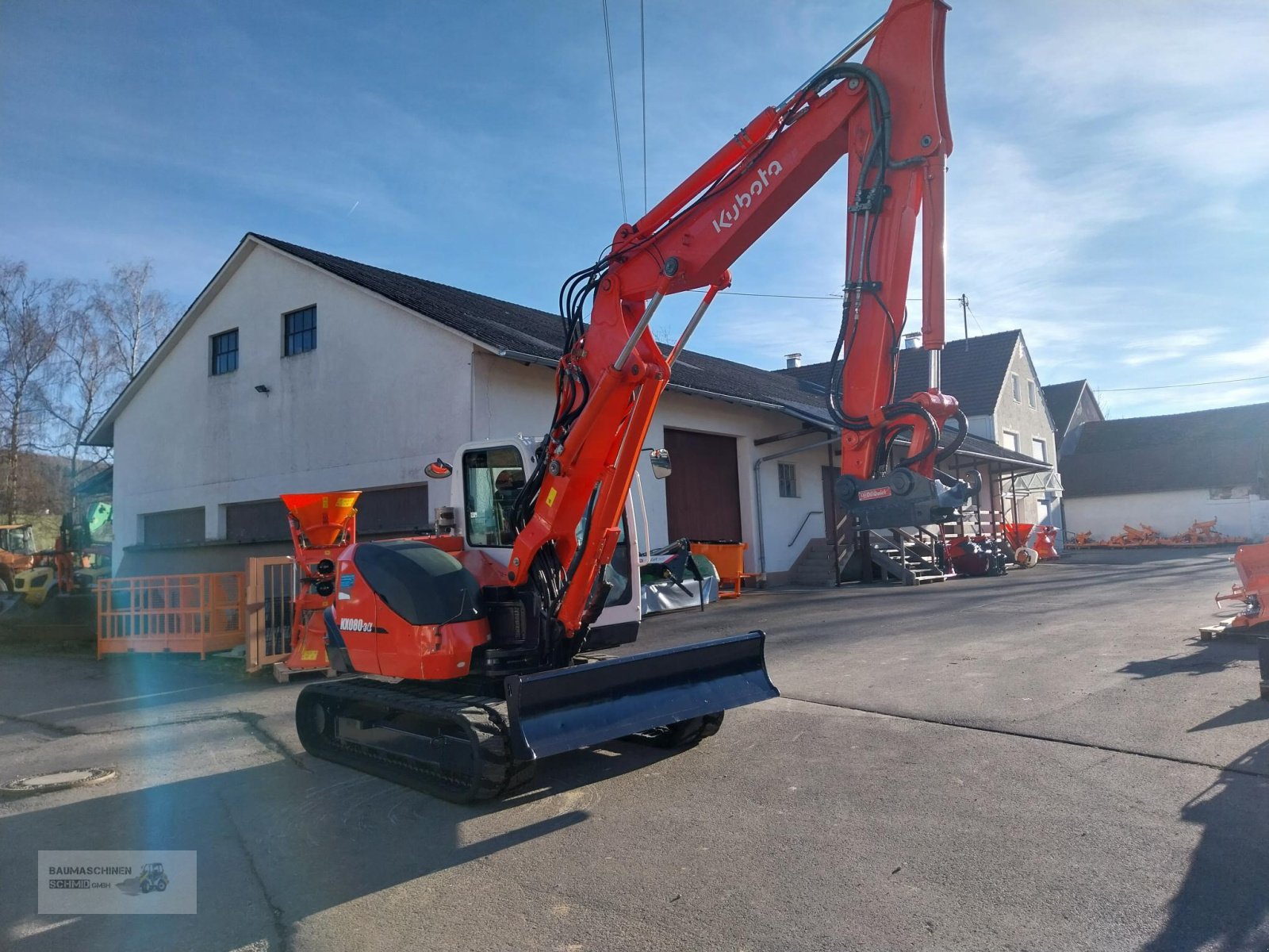 Minibagger des Typs Kubota KX 080 -3 mit Verstellausleger, Gebrauchtmaschine in Stetten (Bild 4)