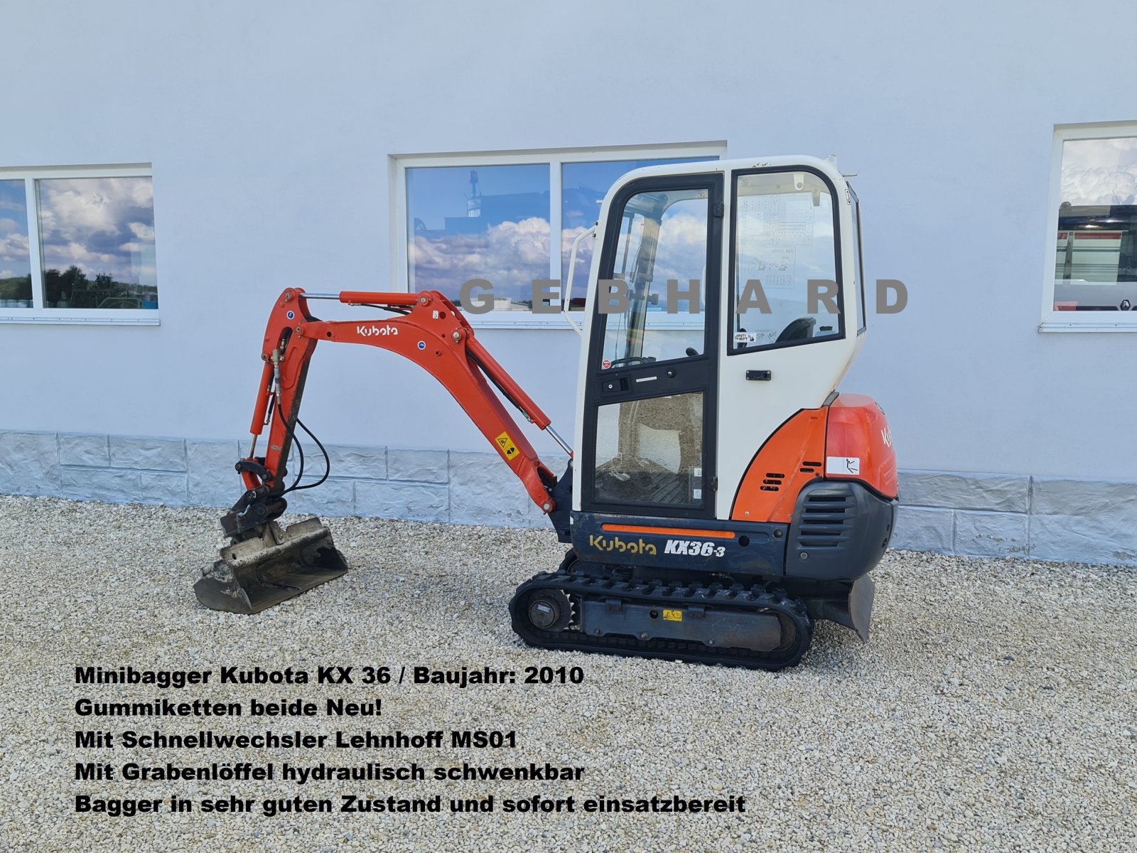 Minibagger tipa Kubota KX 36, Gebrauchtmaschine u Großschönbrunn (Slika 1)