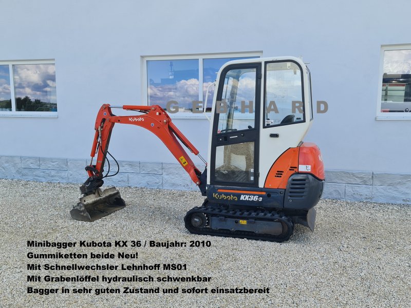 Minibagger типа Kubota KX 36, Gebrauchtmaschine в Großschönbrunn (Фотография 1)