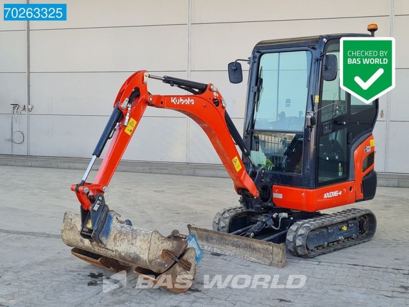 Minibagger van het type Kubota KX016-4 3X BUCKETS, Gebrauchtmaschine in Veghel