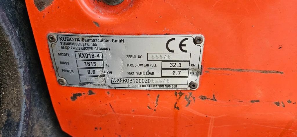 Minibagger za tip Kubota KX016-4, Gebrauchtmaschine u Scharsterbrug (Slika 10)