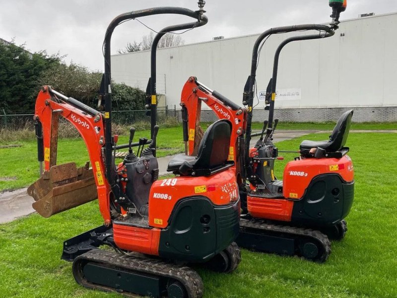 Minibagger typu Kubota Minigravers K008 bouwjaar 2019, Gebrauchtmaschine v Kwintsheul (Obrázok 1)