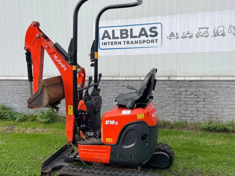 Minibagger van het type Kubota U10-3 bouwjaar 2017 nieuwe rupsen, Gebrauchtmaschine in Kwintsheul