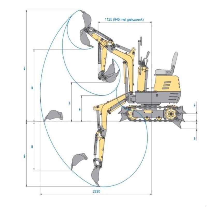 Minibagger Türe ait Lumag MD600, Neumaschine içinde MARIAHOUT (resim 10)