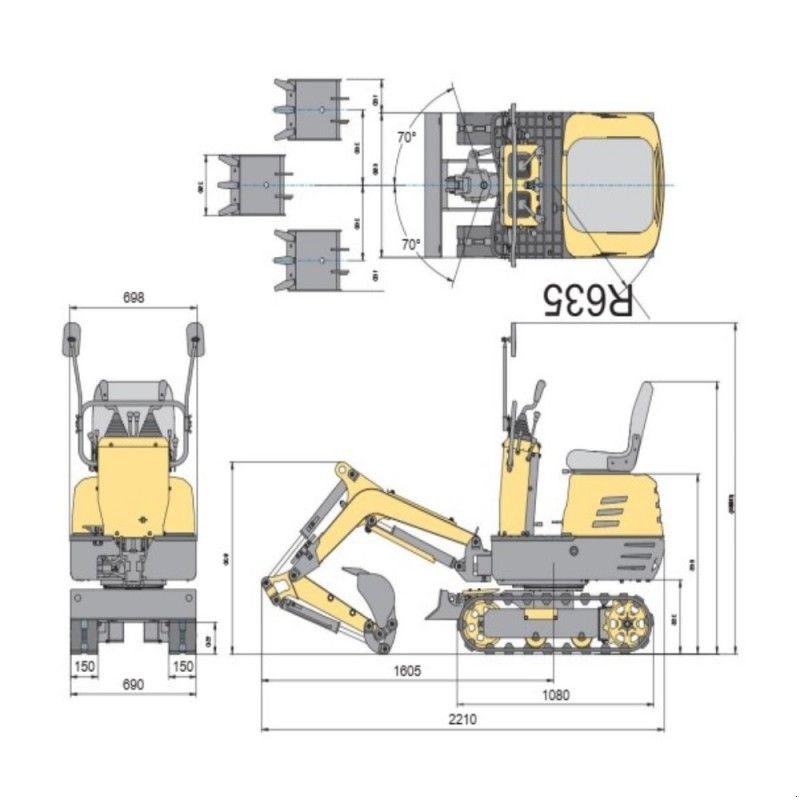 Minibagger του τύπου Lumag MD600, Neumaschine σε MARIAHOUT (Φωτογραφία 9)