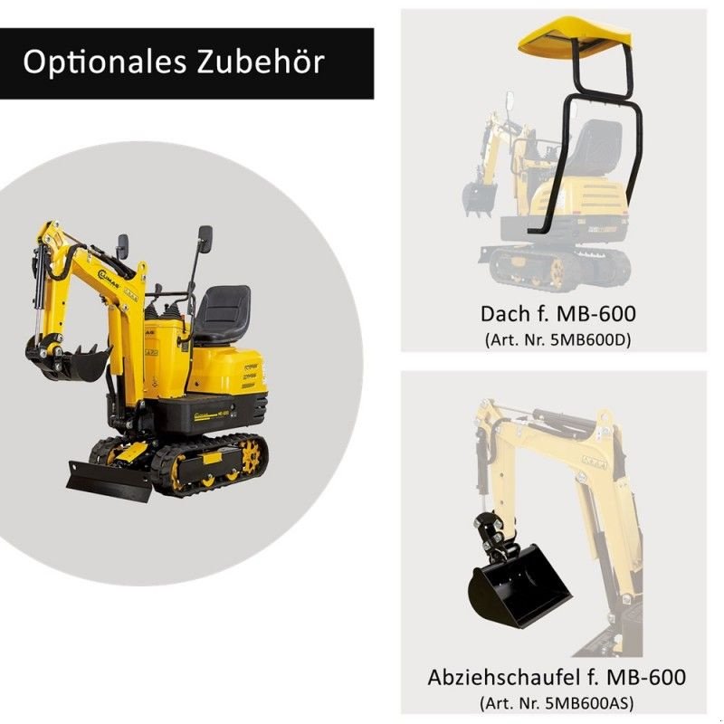 Minibagger tip Lumag MD600, Neumaschine in MARIAHOUT (Poză 11)