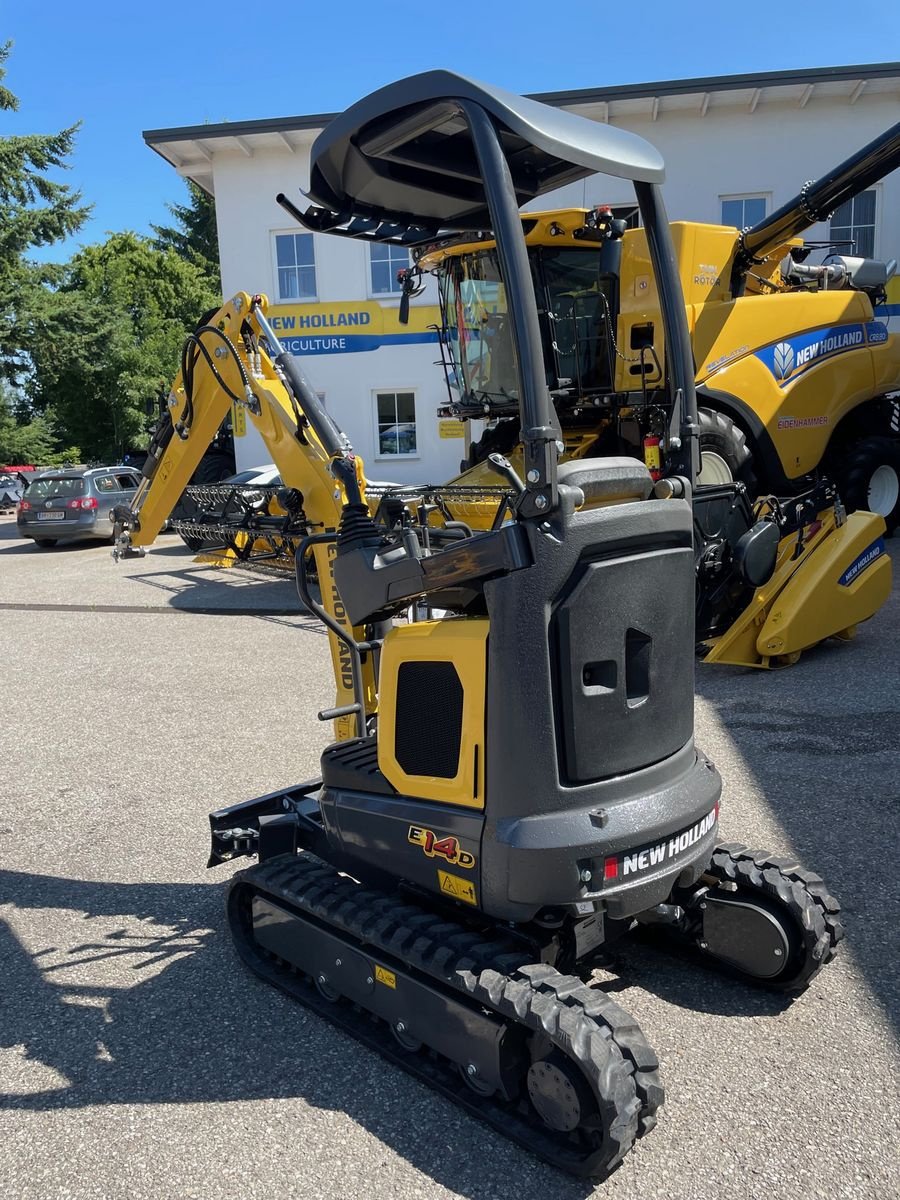 Minibagger des Typs New Holland E14D ROLL-BAR, Neumaschine in Burgkirchen (Bild 3)