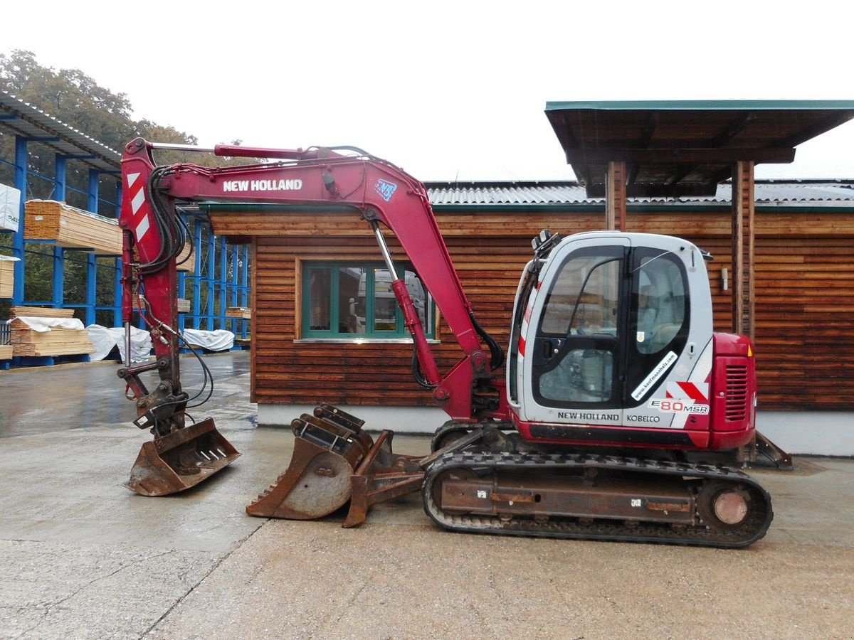 Minibagger typu New Holland E80 - 1ES ( 8.010kg ) 3 Löffel, Gebrauchtmaschine v St. Nikolai ob Draßling (Obrázek 1)