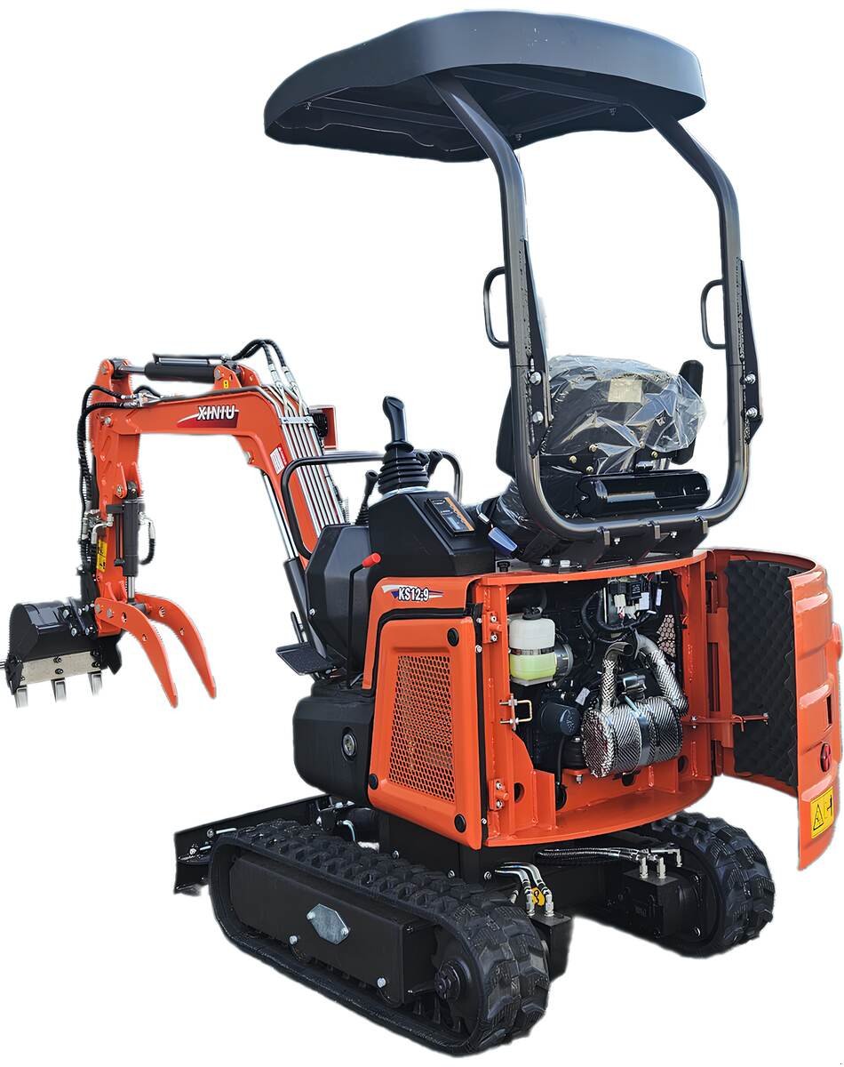 Minibagger typu Rhinoceros KS12-9 – Kompakt, Stark, 16 PS Kubota Motor, Neumaschine w Arbing (Zdjęcie 4)