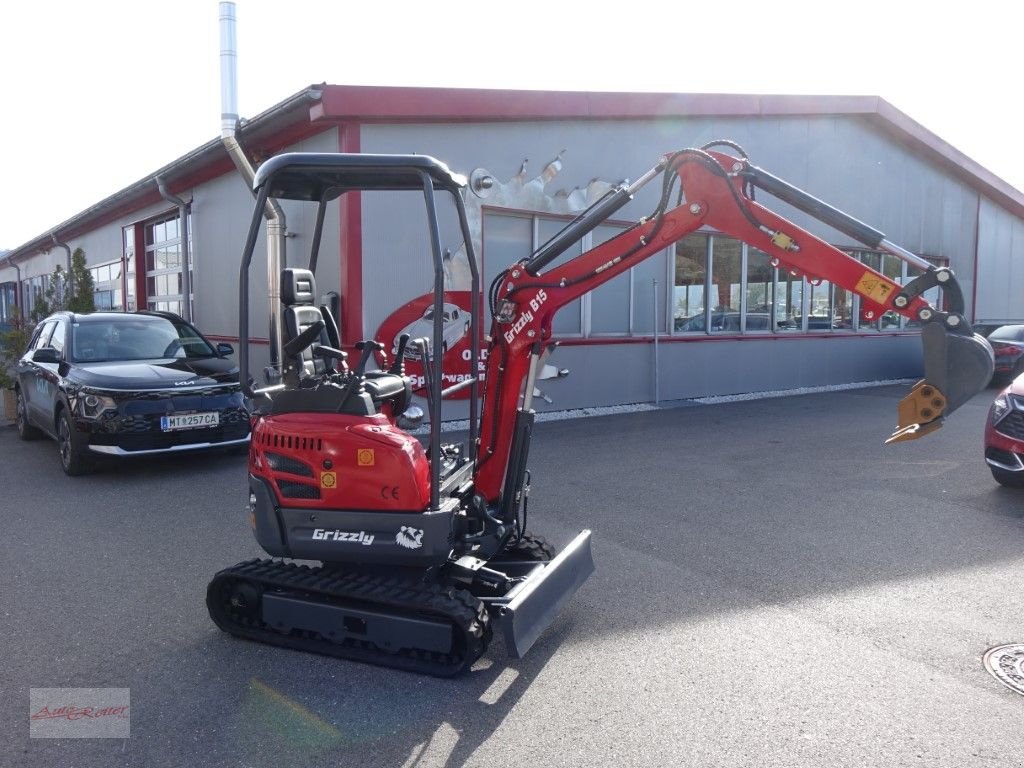 Minibagger Türe ait Sonstige Grizzly KME 15 Raupenbagger mit Kubota Euro 5, Neumaschine içinde Fohnsdorf (resim 9)