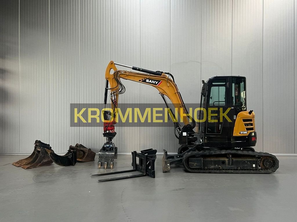 Minibagger des Typs Sonstige Sany SY 50 U Powertilt + 6 Toebehoren, Gebrauchtmaschine in Apeldoorn (Bild 2)