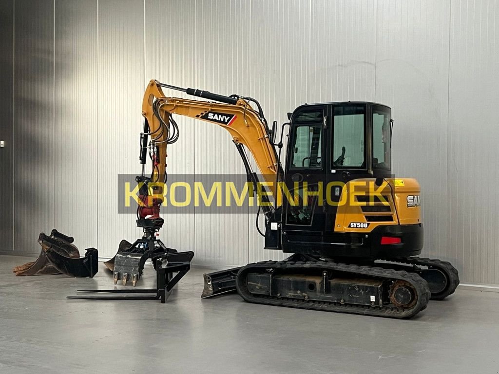 Minibagger des Typs Sonstige Sany SY 50 U Powertilt + 6 Toebehoren, Gebrauchtmaschine in Apeldoorn (Bild 3)