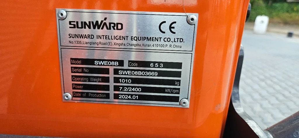 Minibagger του τύπου Sunward SWE08 B NIEUW, Gebrauchtmaschine σε Scharsterbrug (Φωτογραφία 9)