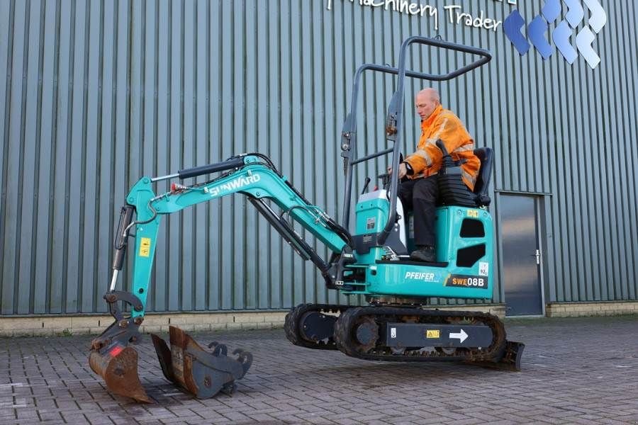 Minibagger del tipo Sunward SWE08B Low Hours, CE certification, 3 buckets, Die, Gebrauchtmaschine In Groenlo (Immagine 2)