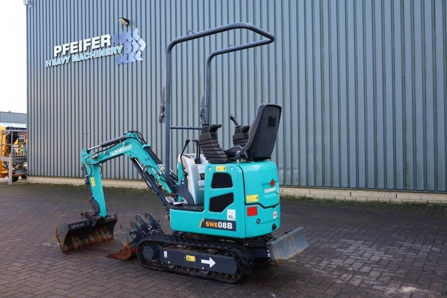 Minibagger des Typs Sunward SWE08B Low Hours, CE certification, 3 buckets, Die, Gebrauchtmaschine in Groenlo (Bild 10)