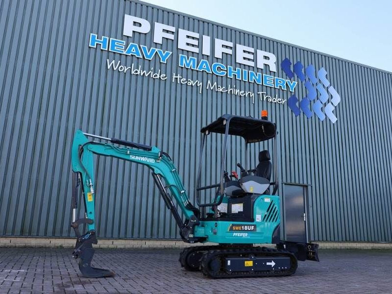 Minibagger des Typs Sunward SWE18UF CE certification, Diesel, Extendable Under, Gebrauchtmaschine in Groenlo