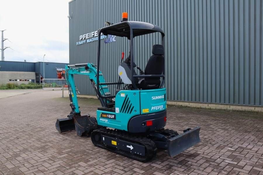 Minibagger van het type Sunward SWE18UF CE certification, Diesel, Extendable Under, Gebrauchtmaschine in Groenlo (Foto 9)