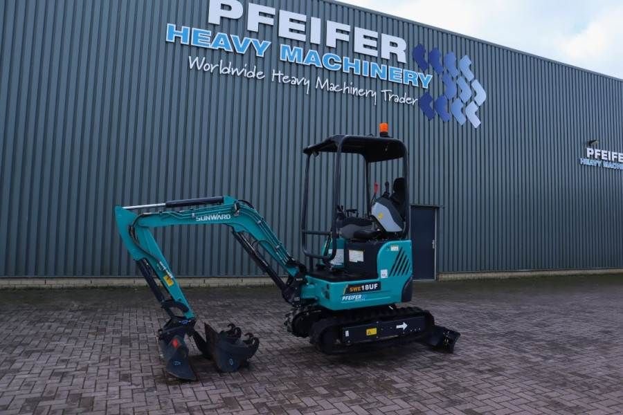 Minibagger a típus Sunward SWE18UF CE certification, Diesel, Extendable Under, Gebrauchtmaschine ekkor: Groenlo (Kép 10)