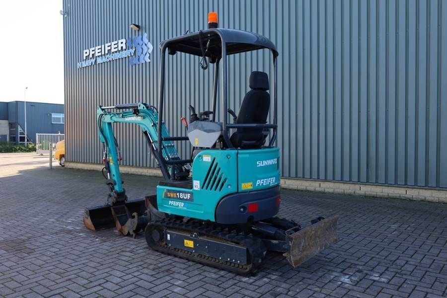 Minibagger typu Sunward SWE18UF CE certification, Diesel, Extendable Under, Gebrauchtmaschine w Groenlo (Zdjęcie 9)