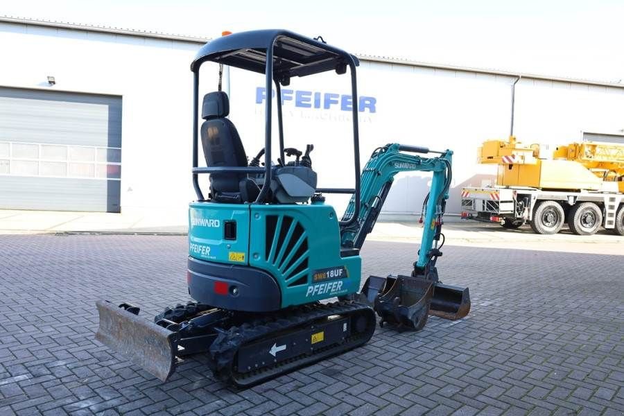 Minibagger des Typs Sunward SWE18UF CE certification, Diesel, Extendable Under, Gebrauchtmaschine in Groenlo (Bild 8)