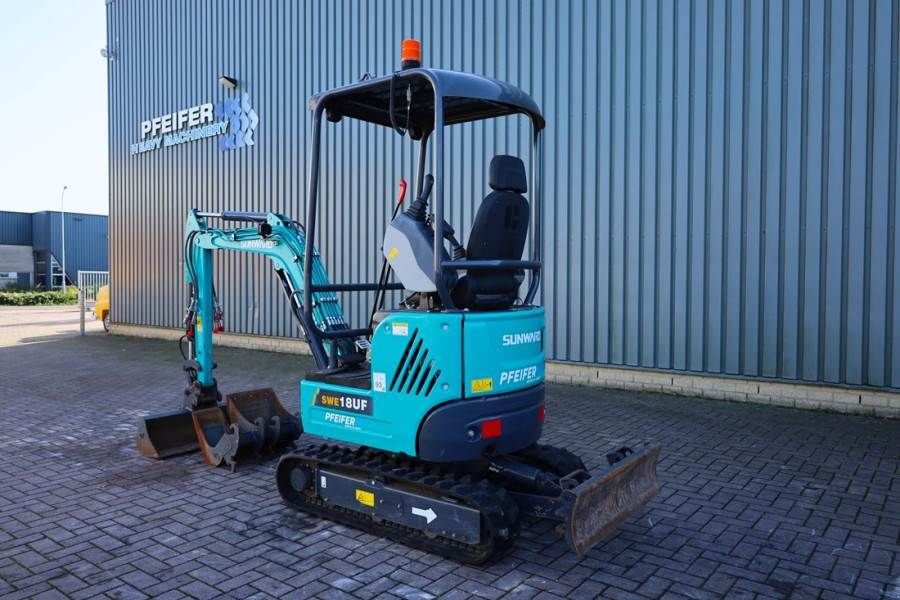 Minibagger typu Sunward SWE18UF CE certification, Diesel, Extendable Under, Gebrauchtmaschine w Groenlo (Zdjęcie 10)