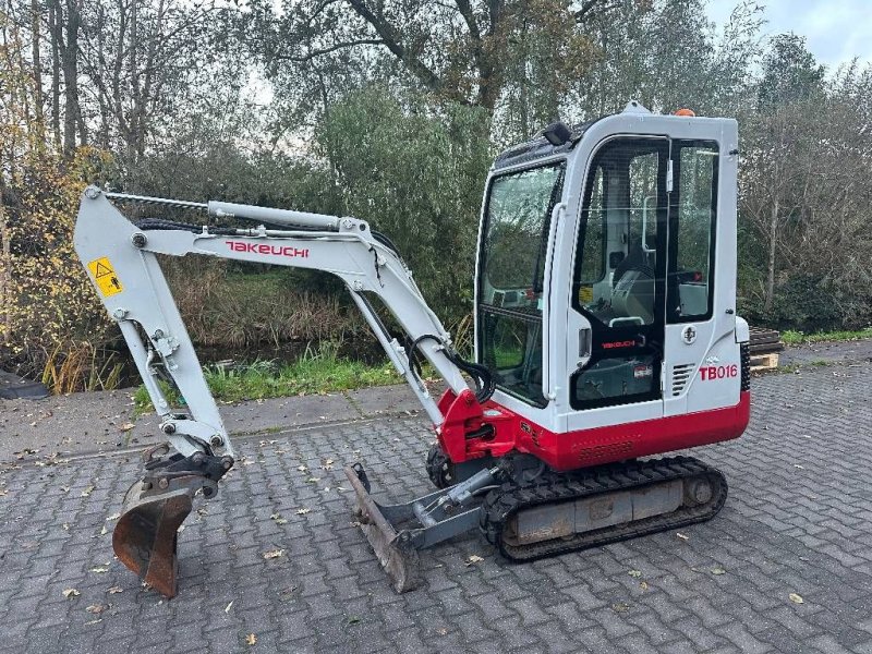 Minibagger от тип Takeuchi TB 016 uitzonderlijk mooi !!, Gebrauchtmaschine в Kockengen