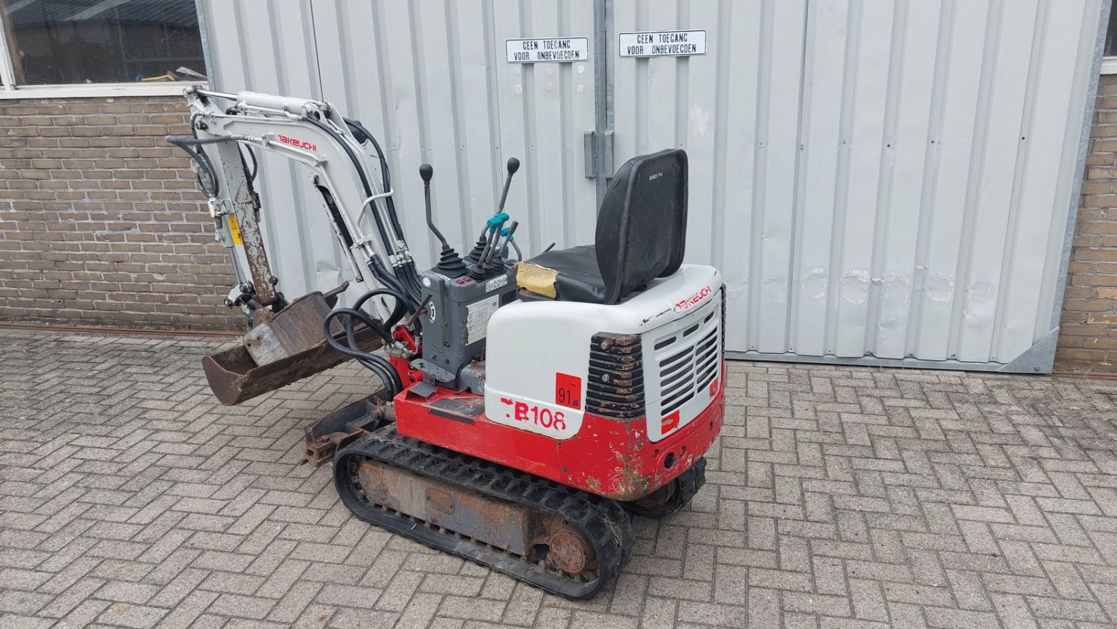 Minibagger типа Takeuchi TB 108, Gebrauchtmaschine в Dronten (Фотография 8)