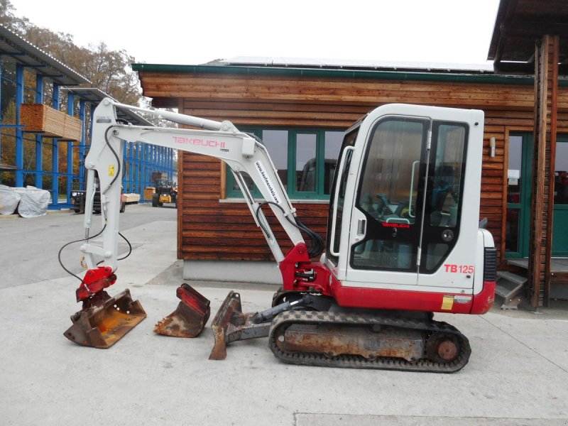 Minibagger Türe ait Takeuchi TB 125 ( 2.790kg ) SW + hydr. Löffel + Tieflöffe, Gebrauchtmaschine içinde St. Nikolai ob Draßling