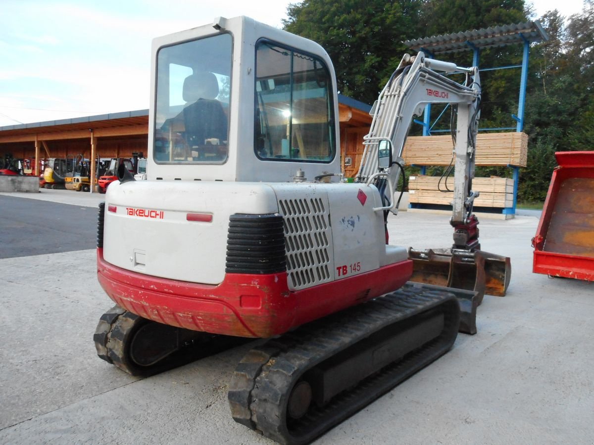 Minibagger Türe ait Takeuchi TB 145 mit POWERTILT + hydr. SW + 3 Löffel, Gebrauchtmaschine içinde St. Nikolai ob Draßling (resim 4)