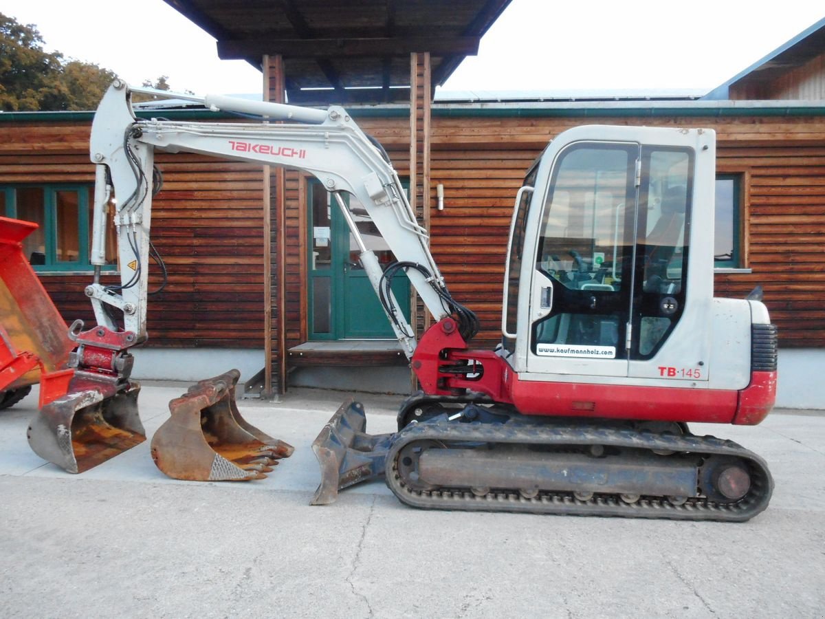 Minibagger van het type Takeuchi TB 145 mit POWERTILT + hydr. SW + 3 Löffel, Gebrauchtmaschine in St. Nikolai ob Draßling (Foto 1)