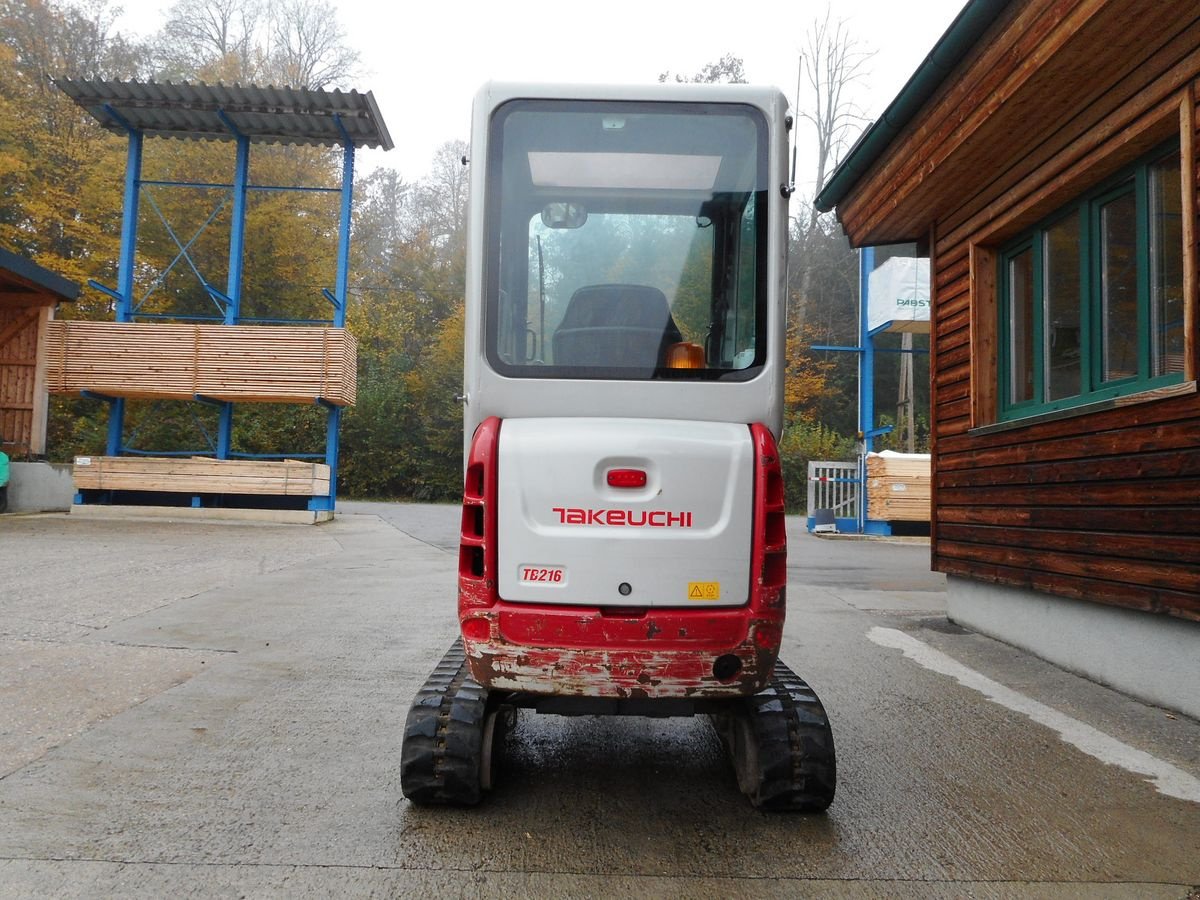 Minibagger van het type Takeuchi TB 216 ( 1.865KG ) mit POWERTILT u. hydr. SW u., Gebrauchtmaschine in St. Nikolai ob Draßling (Foto 3)