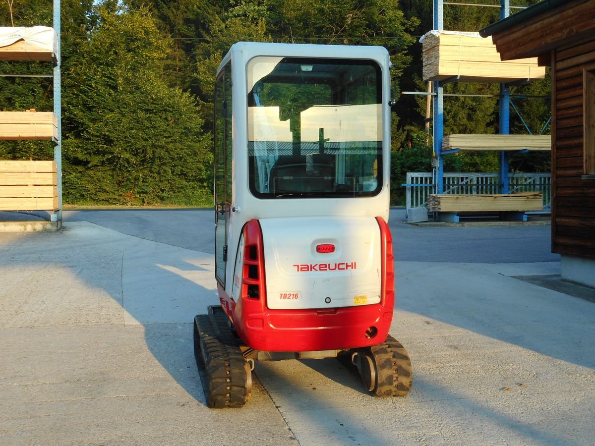 Minibagger Türe ait Takeuchi TB 216 ( 1.865KG ) mit POWERTILT u. hydr. SW, Gebrauchtmaschine içinde St. Nikolai ob Draßling (resim 3)