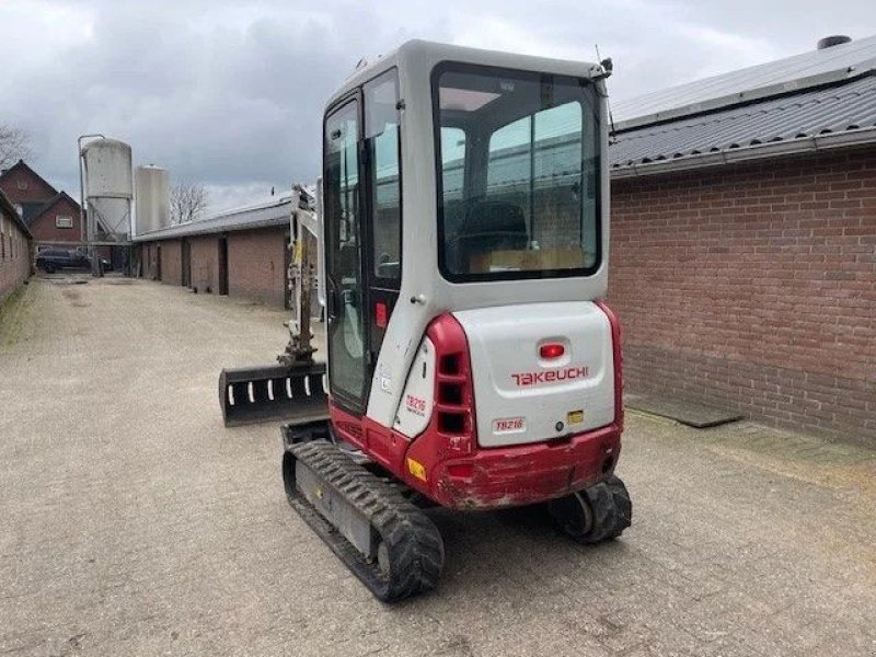 Minibagger Türe ait Takeuchi TB 216 Minigraver Graafmachine kraan, Gebrauchtmaschine içinde Lunteren (resim 3)