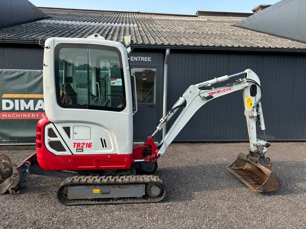 Minibagger des Typs Takeuchi TB 216 NL machine TOP!! 3 buckets, Gebrauchtmaschine in Erp (Bild 2)