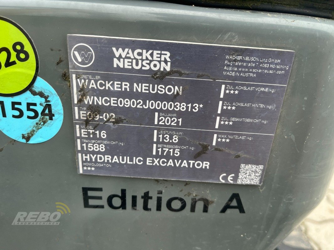 Minibagger del tipo Wacker Neuson ET 16, Neumaschine In Dätgen (Immagine 1)