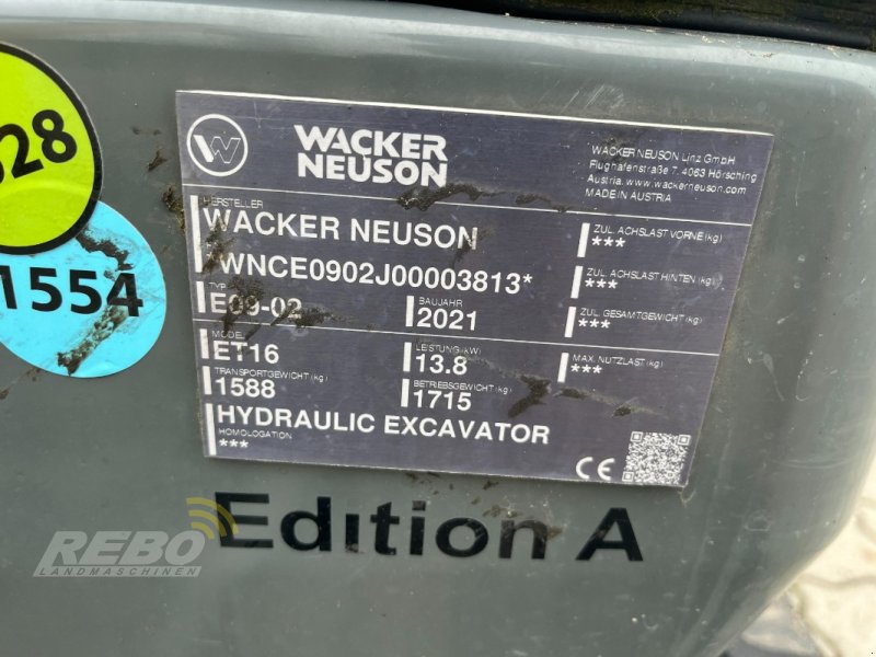 Minibagger от тип Wacker Neuson ET 16, Neumaschine в Dätgen (Снимка 1)