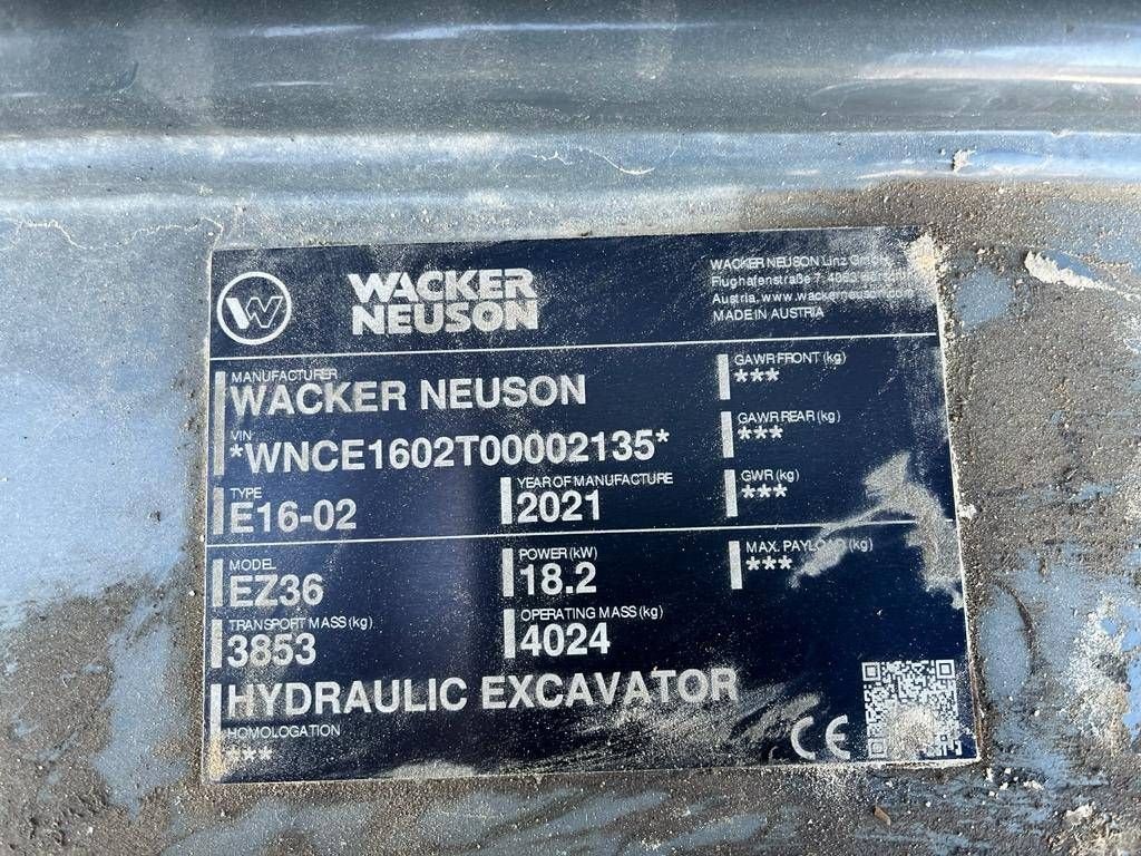 Minibagger tip Wacker Neuson EZ 36, Gebrauchtmaschine in Sittard (Poză 10)