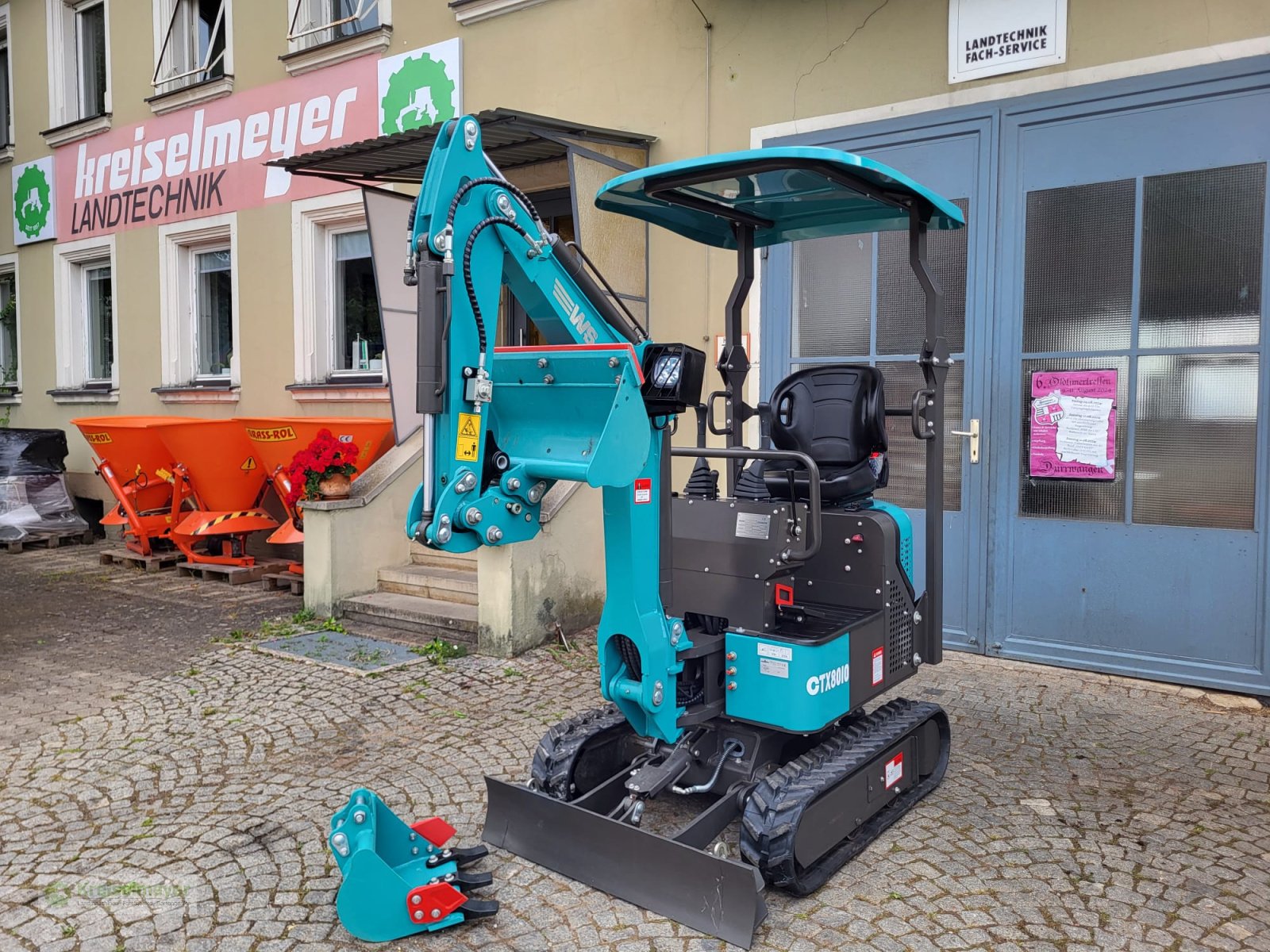 Minibagger del tipo WSM CTX8010-V1 +ZeroTail +Verstellfahrwerk +Knickmatik neu Bagger, Mini-Bagger, Neumaschine In Feuchtwangen (Immagine 8)