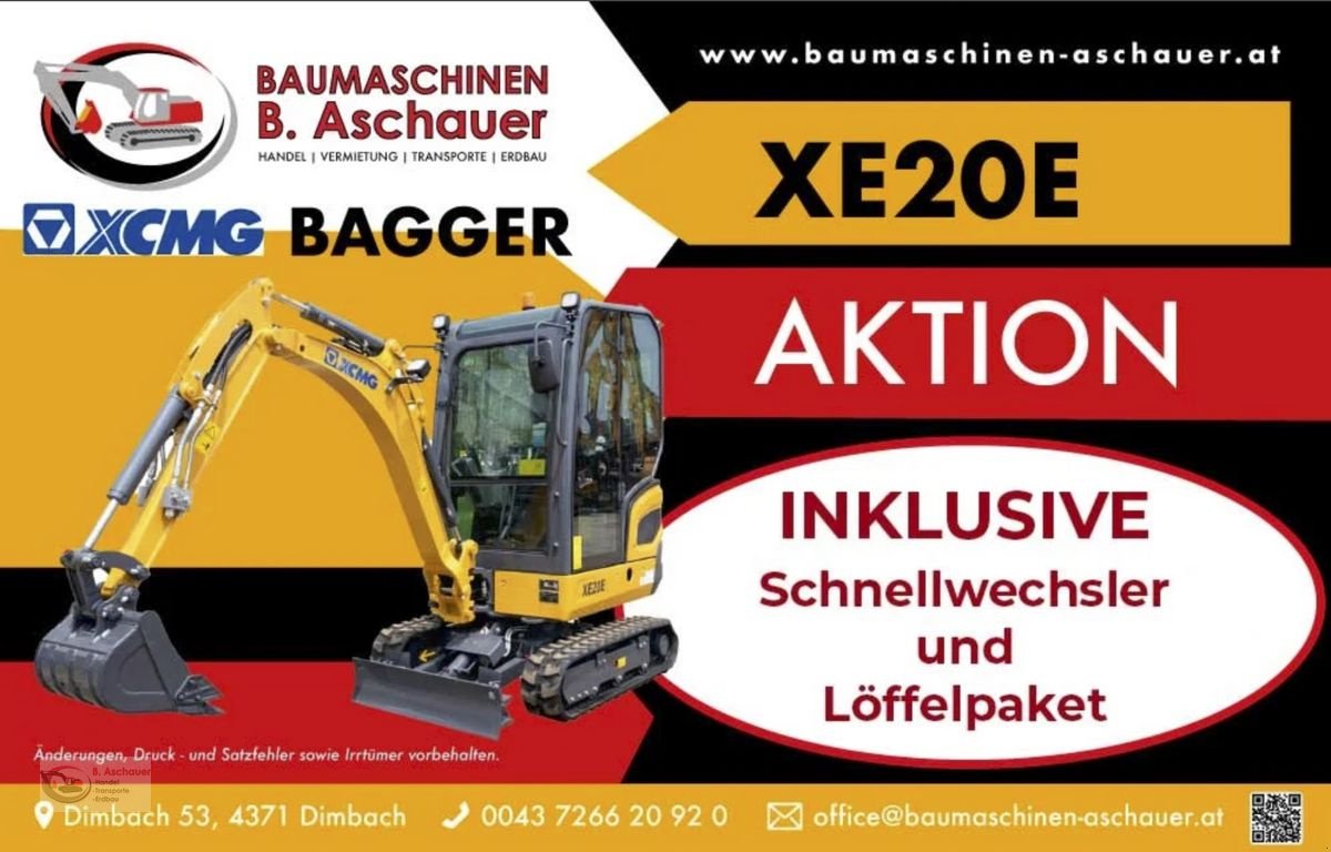 Minibagger del tipo XCMG SET AKTION – XCMG XE20E, Neumaschine en Dimbach (Imagen 1)