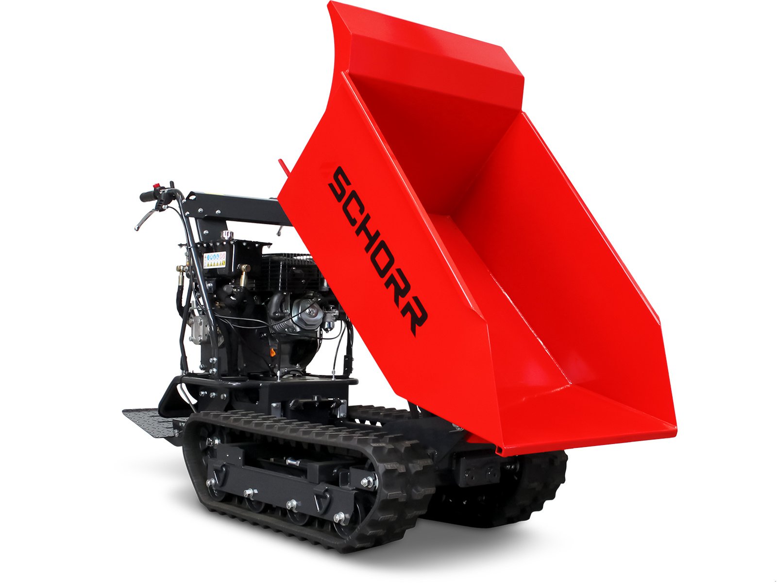 Minidumper tip Schorr Minidumper RR500DHKA2 PRO 500kg Mulde mit Kipphydraulik und Mitfahrplattform 9,2 PS Benzin Dumper Raupendumper, Neumaschine in Schüttorf (Poză 3)