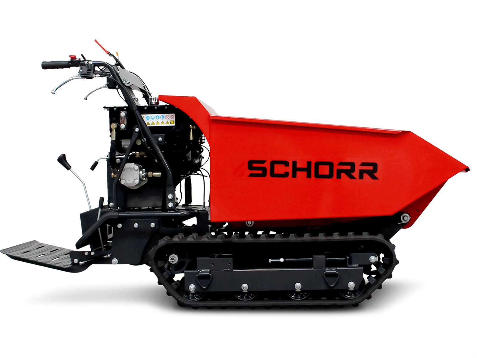 Minidumper Türe ait Schorr Minidumper RR500DHKA2 PRO 500kg Mulde mit Kipphydraulik und Mitfahrplattform 9,2 PS Benzin Dumper Raupendumper, Neumaschine içinde Schüttorf (resim 8)