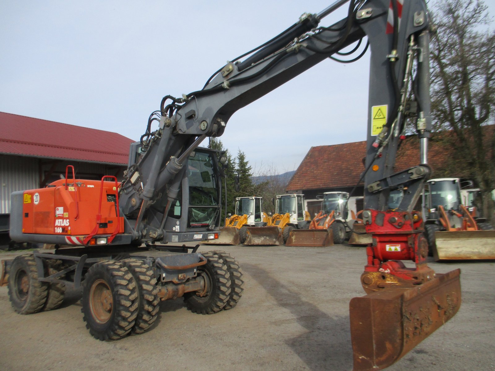 Mobilbagger del tipo Atlas 160 WSR mit Powertilt, Gebrauchtmaschine en Haselbach (Imagen 1)