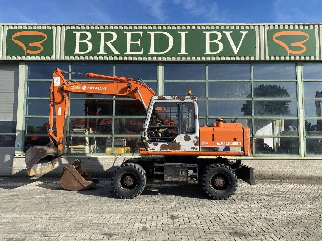 Mobilbagger del tipo Hitachi EX 100 W D, Gebrauchtmaschine en Roosendaal (Imagen 1)