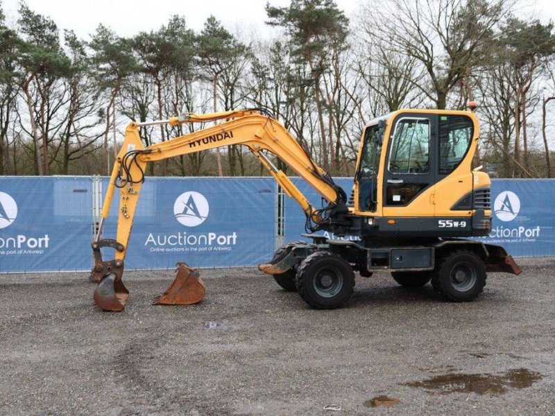 Mobilbagger typu Hyundai 55W-9, Gebrauchtmaschine v Antwerpen (Obrázek 1)