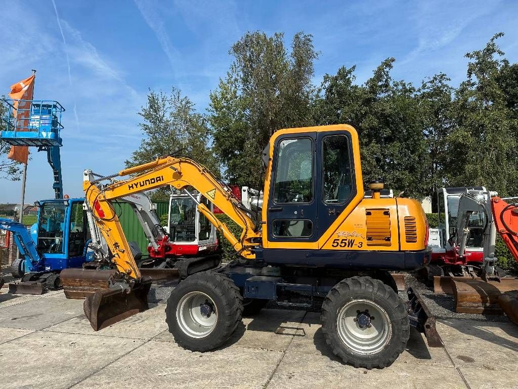 Mobilbagger van het type Hyundai Robex 55 W-3 5.5 ton, Gebrauchtmaschine in Kockengen (Foto 3)