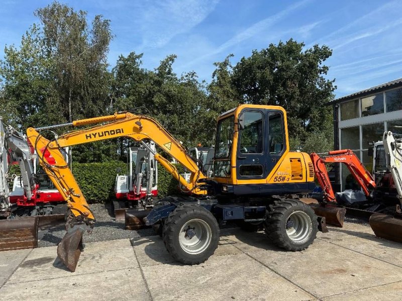 Mobilbagger des Typs Hyundai Robex 55 W-3 5.5 ton, Gebrauchtmaschine in Kockengen