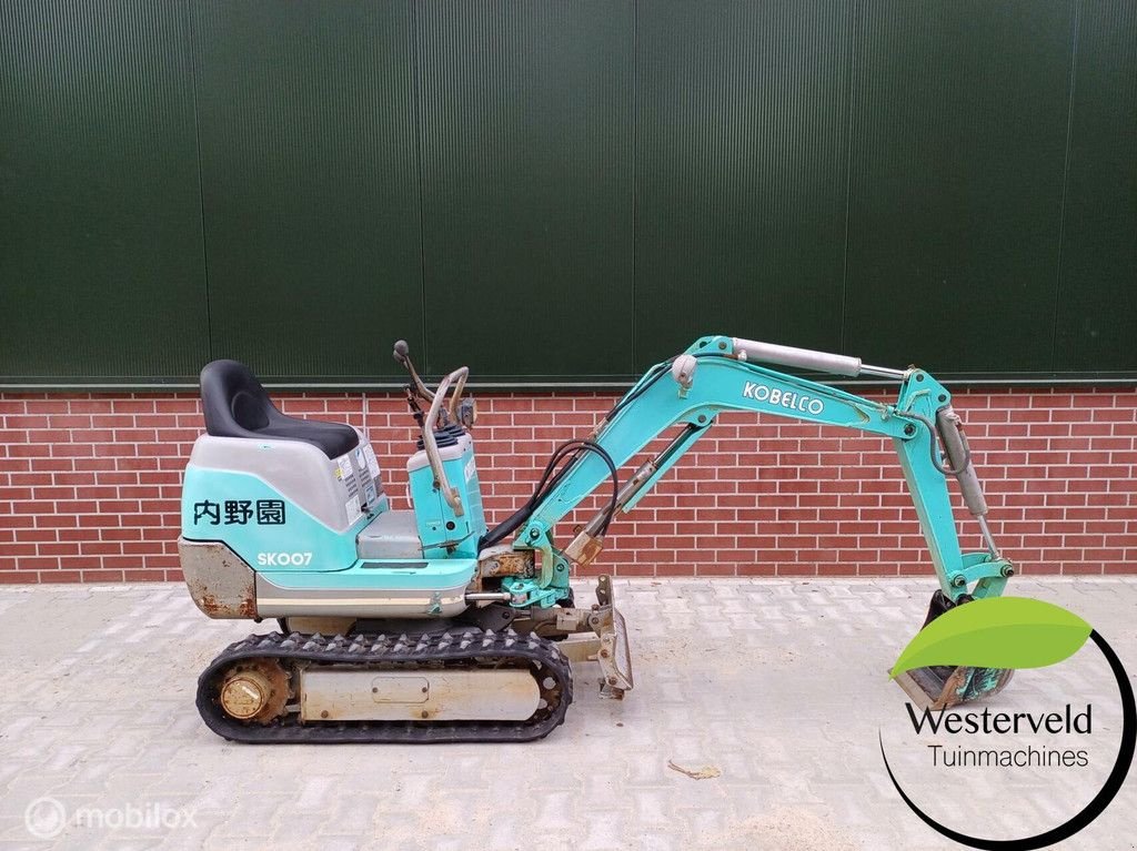 Mobilbagger a típus Kobelco Sk007 minigraver 730 Kg spoorbreedte verstelbaar, Gebrauchtmaschine ekkor: Aalten (Kép 1)