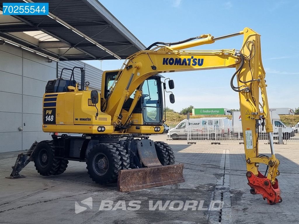 Mobilbagger del tipo Komatsu PW148 -11 BLADE + OUTRIGGERS, Gebrauchtmaschine In Veghel (Immagine 3)