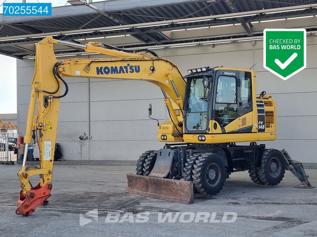 Mobilbagger typu Komatsu PW148 -11 BLADE + OUTRIGGERS, Gebrauchtmaschine w Veghel (Zdjęcie 1)