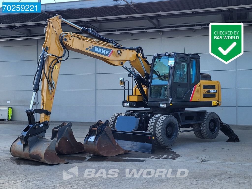 Mobilbagger of the type Sonstige Sany SY155 W BLADE + OUTRIGGERS, Neumaschine in Veghel (Picture 1)